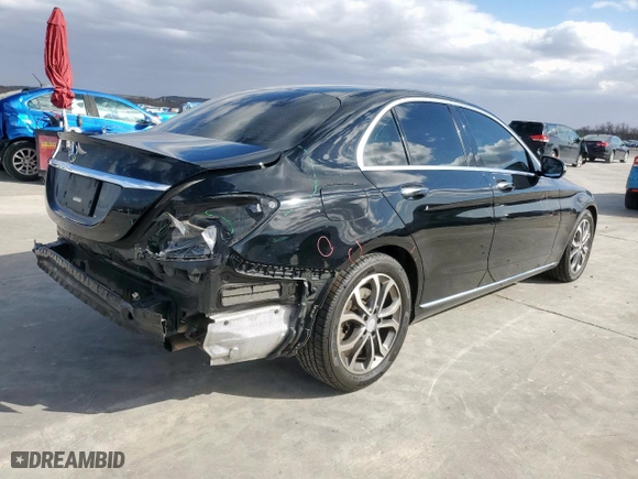 2016 Mercedes-Benz C-Class C 300 with VIN 55SWF4JB8GU175414, listed as a Copart auction lot 47754595 with 91,281 mi miles and Salvage Title. Bid and sale history available at carsss.com. Image 3.