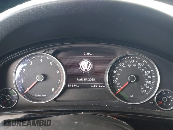 2014 Volkswagen Touareg Sport with VIN WVGEF9BP0ED015273, listed as a IAAI auction lot 42046823 with 84,694 mi miles and . Bid and sale history available at DreamBid. Image 7.