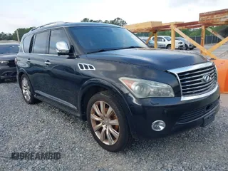 2011 Infiniti QX56 7-passenger with VIN JN8AZ2NEXB9000147, listed as a IAAI auction lot 42033293 with 188,972 mi miles. Bid and sale history available at carsss.com. Image 1.