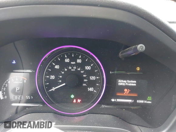 2022 Honda HR-V EX with VIN 3CZRU6H57NM750850, listed as a IAAI auction lot 41510278 with 38,814 mi miles. Bid and sale history available at carsss.com. Image 7.