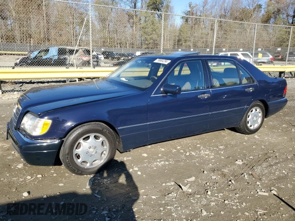 1996 Mercedes-Benz S with VIN WDBGA43E6TA299243, listed as a Copart auction lot 79664294 with 168,356 mi miles and Salvage Title. Bid and sale history available at DreamBid. Image 1.