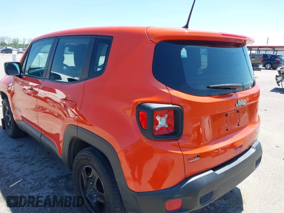 2018 Jeep Renegade Sport with VIN ZACCJAAB6JPG96519, listed as a IAAI auction lot 41948150 with 74,245 mi miles and . Bid and sale history available at DreamBid. Image 3.