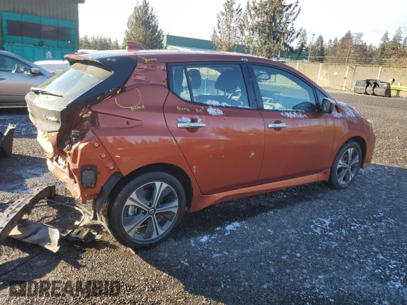 2022 Nissan LEAF SV Plus with VIN 1N4BZ1CV5NC561964, listed as a Copart auction lot 43735905 with 15,463 mi miles and Salvage Title. Bid and sale history available at DreamBid. Image 3.