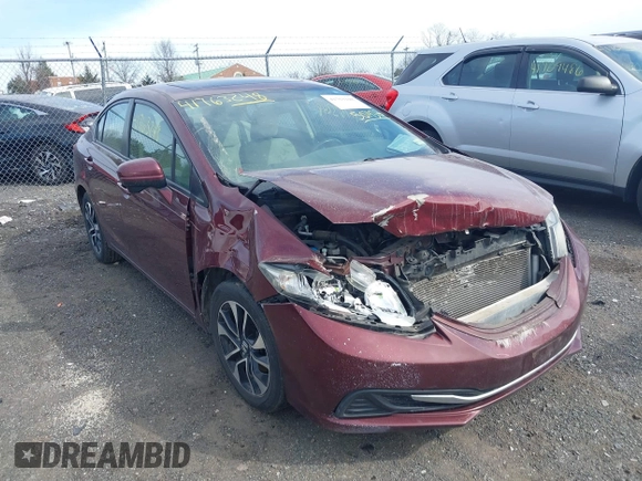 2015 Honda Civic EX with VIN 2HGFB2F86FH507438, listed as a IAAI auction lot 41763248 with 149,860 mi miles and . Bid and sale history available at carsss.com. Image 6.