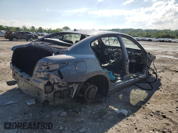 2021 Infiniti Q50 Sensory with VIN JN1EV7CPXMM702529, listed as a Copart auction lot 54551295 with Not provided miles and Salvage title. Bid and sale history available at DreamBid. Image 3.