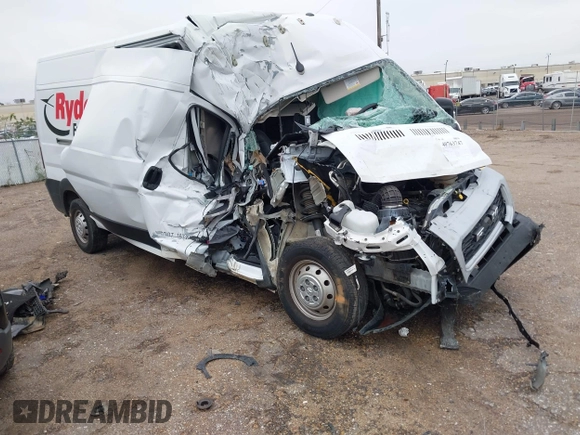 2022 Ram ProMaster Cargo with VIN 3C6LRVDG3NE110280, listed as a IAAI auction lot 40763747 with Not Provided miles and . Bid and sale history available at DreamBid. Image 1.