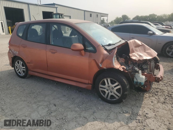 2008 Honda Fit Sport with VIN JHMGD37668S008214, listed as a Copart auction lot 70788574 with 306,614 mi miles and Salvage Title. Bid and sale history available at carsss.com. Image 4.