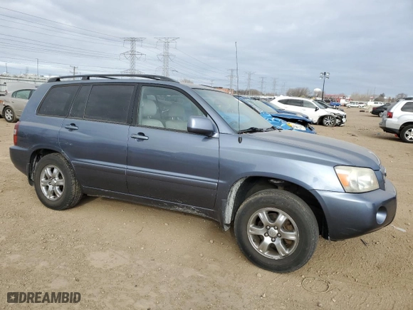 2006 Toyota Highlander with VIN JTEGP21A560097665, listed as a Copart auction lot 83774204 with 165,378 mi miles and Salvage Title. Bid and sale history available at carsss.com. Image 4.