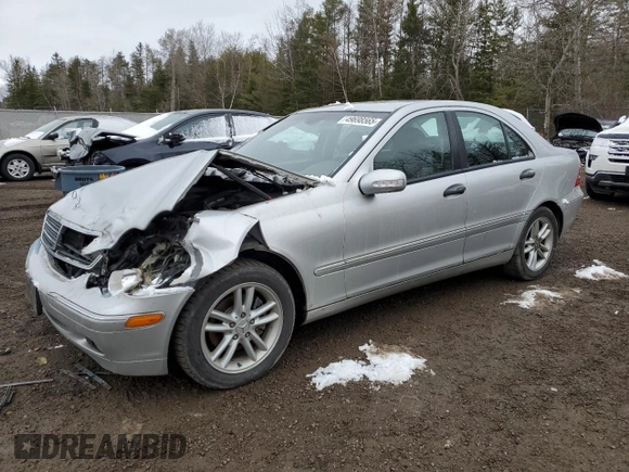 2004 Mercedes-Benz C 230 Kompressor with VIN WDBRF40J74F543823, listed as a Copart auction lot 49698565 with 114,644 mi miles and Salvage title. Bid and sale history available at DreamBid. Image 1.