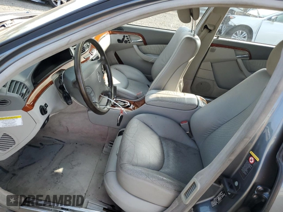 2005 Mercedes-Benz S-Class 4.3L with VIN WDBNG83J65A454791, listed as a Copart auction lot 70132074 with 221,612 mi miles and Salvage Title. Bid and sale history available at carsss.com. Image 7.