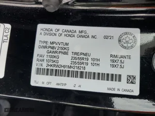 2021 Honda CR-V Touring with VIN 2HKRW2H91MH218218, listed as a Copart auction lot 44949245 with 44,488 mi miles and Salvage Title. Bid and sale history available at carsss.com. Image 13.