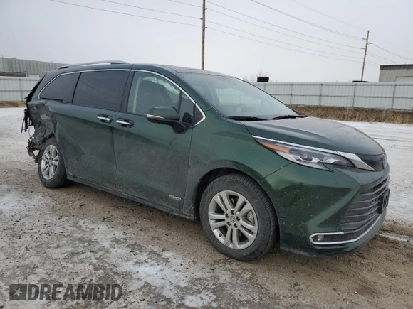 2021 Toyota Sienna Limited with VIN 5TDESKFC1MS033878, listed as a Copart auction lot 42054605 with 64,821 mi miles and Salvage Title. Bid and sale history available at DreamBid. Image 4.