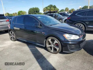 2015 Volkswagen Golf GTI Autobahn with VIN 3VW4T7AU4FM064628, listed as a Copart auction lot 74144834 with 0 mi miles and Salvage Title. Bid and sale history available at carsss.com. Image 4.