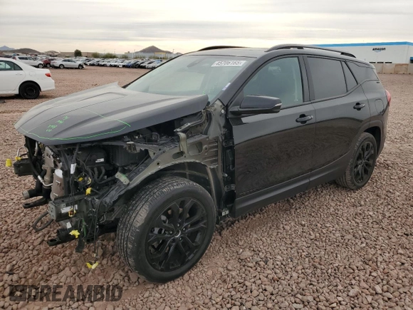 2020 GMC Terrain SLT z VIN 3GKALVEX2LL200629, wystawiony jako Copart lot #45706165 z przebiegiem 24 039 mil mil oraz Szkoda całkowita • Salvage title. Historia ofert i sprzedaży dostępna na DreamBid. Obrazek 1.