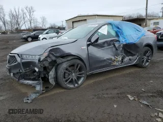 2020 Acura TLX w/A-Spec Pkg with VIN 19UUB3F6XLA002864, listed as a Copart auction lot 45631205 with 59,013 mi miles and Salvage Title. Bid and sale history available at carsss.com. Image 1.
