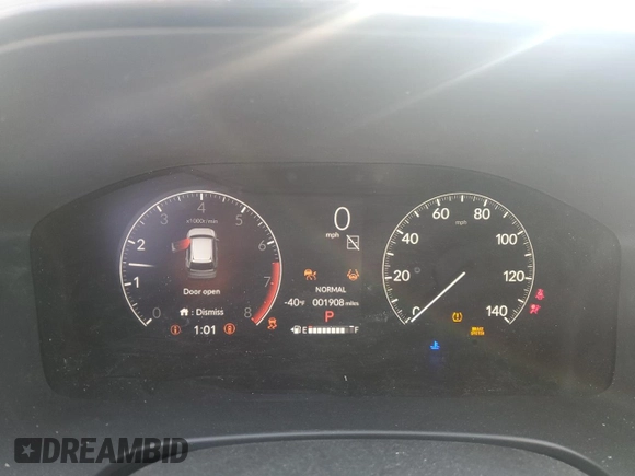 2025 Honda CR-V EX-L with VIN 7FARS4H76SE006985, listed as a Copart auction lot 82050204 with 1,908 mi miles and Salvage Title. Bid and sale history available at DreamBid. Image 9.