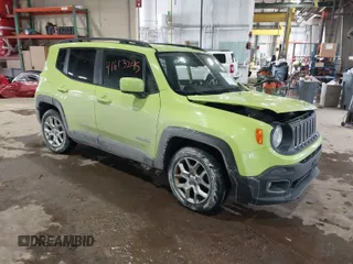 2017 Jeep Renegade Latitude with VIN ZACCJABB8HPF28292, listed as a IAAI auction lot 41613245 with 107,543 mi miles. Bid and sale history available at carsss.com. Image 1.