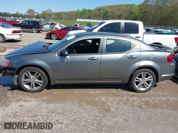 2013 Dodge Avenger SXT with VIN 1C3CDZCG7DN585431, listed as a IAAI auction lot 41975228 with 152,703 mi miles and . Bid and sale history available at carsss.com. Image 14.