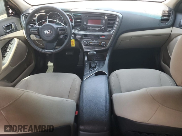 2014 Kia Optima LX with VIN 5XXGM4A73EG287880, listed as a Copart auction lot 61608025 with 130,624 mi miles and Salvage title. Bid and sale history available at DreamBid. Image 8.