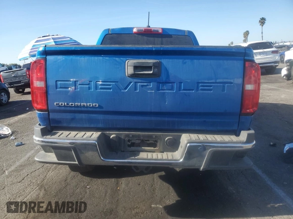 2021 Chevrolet Colorado 2WD Work Truck with VIN 1GCGSBEA3M1194786, listed as a Copart auction lot 84566144 with 86,818 mi miles and Salvage Title. Bid and sale history available at carsss.com. Image 6.