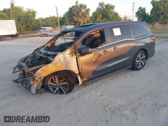 2023 Honda Odyssey Touring with VIN 5FNRL6H84PB053582, listed as a IAAI auction lot 42012108 with Not Provided miles and . Bid and sale history available at DreamBid. Image 2.