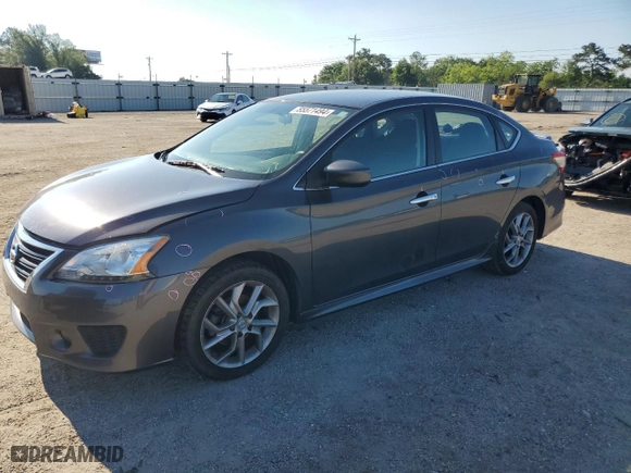 2014 Nissan Sentra SV with VIN 3N1AB7AP7EL633496, listed as a Copart auction lot 55571494 with 105,519 mi miles and Salvage Title. Bid and sale history available at carsss.com. Image 1.