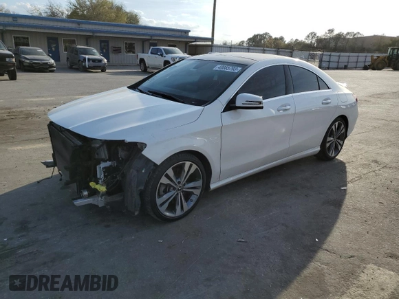 2019 Mercedes-Benz CLA with VIN WDDSJ4EB4KN768325, listed as a Copart auction lot 40885793 with 64,597 mi miles. Bid and sale history available at carsss.com. Image 1.