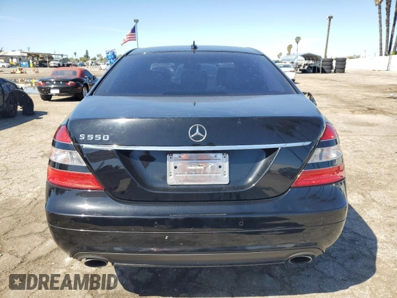 2008 Mercedes-Benz S 550 with VIN WDDNG71XX8A206492, listed as a Copart auction lot 48831245 with 205,849 mi miles and Salvage Title. Bid and sale history available at DreamBid. Image 6.