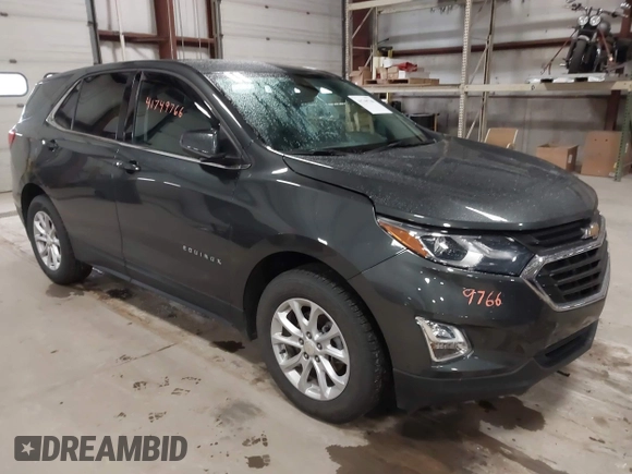 2020 Chevrolet Equinox LT with VIN 3GNAXJEV2LL337620, listed as a IAAI auction lot 41749766 with 57,461 mi miles and . Bid and sale history available at DreamBid. Image 1.