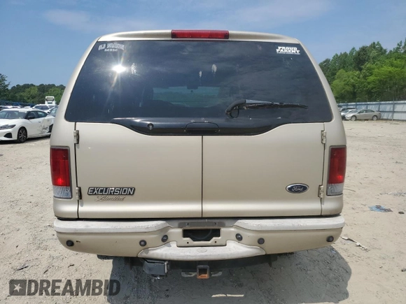 2004 Ford Excursion Limited with VIN 1FMNU43S44ED91995, listed as a Copart auction lot 55255795 with 2,792,255 mi miles and Clean Title. Bid and sale history available at DreamBid. Image 6.