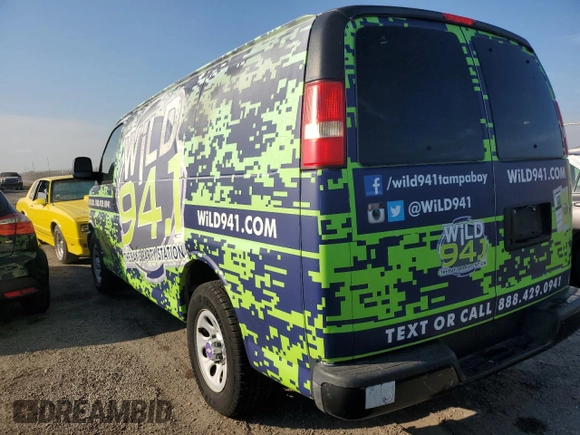 2011 Chevrolet Express Cargo with VIN 1GCSGAFX7B1175082, listed as a Copart auction lot 76302444 with Not provided miles and Salvage title. Bid and sale history available at DreamBid. Image 2.