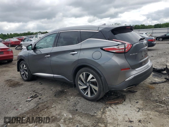 2015 Nissan Murano SL z VIN 5N1AZ2MH6FN224127, wystawiony jako Copart lot #56872115 z przebiegiem 88 340 mil mil oraz Szkoda całkowita • Salvage title. Historia ofert i sprzedaży dostępna na DreamBid. Obrazek 2.