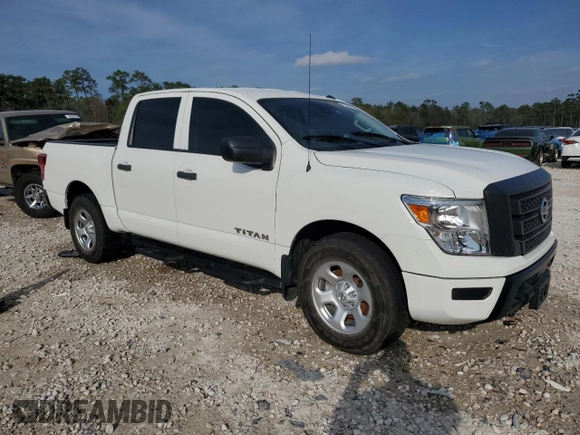 2021 Nissan Titan S with VIN 1N6AA1ECXMN510209, listed as a Copart auction lot 45485795 with 71,495 mi miles and Salvage title. Bid and sale history available at DreamBid. Image 4.