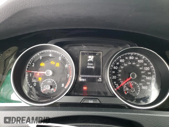 2016 Volkswagen Golf TSI S z VIN 3VW217AUXGM035486, wystawiony jako Copart lot #41458525 z przebiegiem 56 981 mil mil oraz Szkoda całkowita • Salvage title. Historia ofert i sprzedaży dostępna na DreamBid. Obrazek 9.