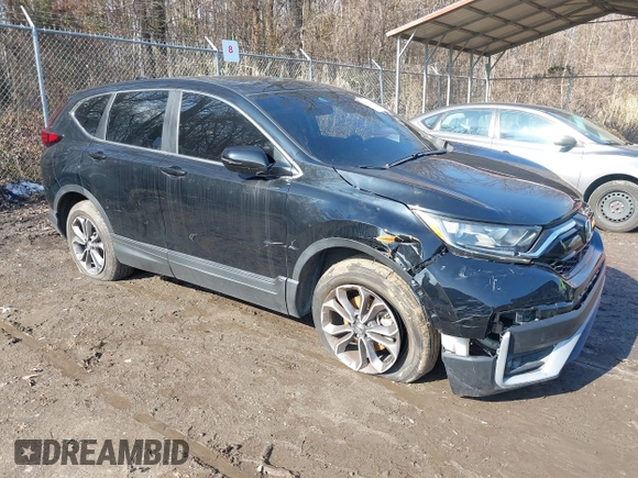 2021 Honda CR-V EX with VIN 2HKRW2H54MH611854, listed as a IAAI auction lot 41437376 with 56,377 mi miles. Bid and sale history available at carsss.com. Image 1.