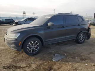 2021 Volkswagen Tiguan S with VIN 3VV0B7AXXMM098764, listed as a Copart auction lot 43116995 with 52,239 mi miles and Salvage Title. Bid and sale history available at carsss.com. Image 1.