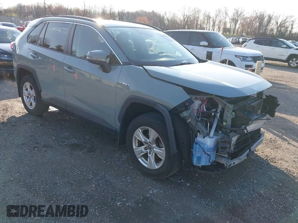 2019 Toyota RAV4 Hybrid XLE with VIN JTMRWRFV0KD013274, listed as a IAAI auction lot 41918992 with 97,850 mi miles. Bid and sale history available at carsss.com. Image 1.