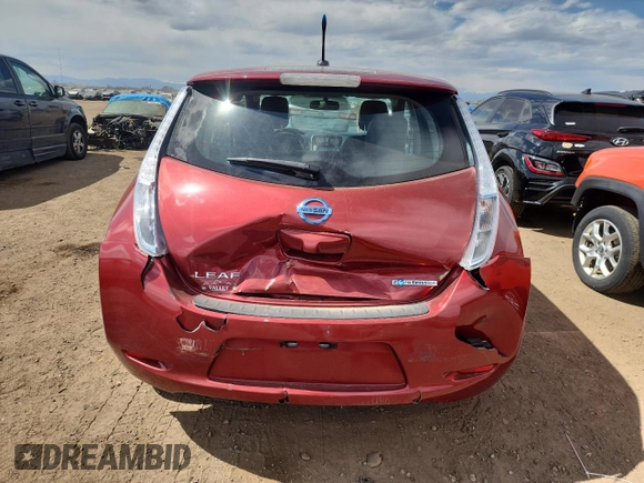 2013 Nissan LEAF SL with VIN 1N4AZ0CP7DC411814, listed as a Copart auction lot 51166825 with 40,108 mi miles and Non repairable. Bid and sale history available at DreamBid. Image 6.