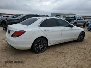 2021 Mercedes-Benz C 300 with VIN W1KWF8DB5MR645091, listed as a Copart auction lot 45657135 with 65,842 mi miles and Salvage Title. Bid and sale history available at carsss.com. Image 3.