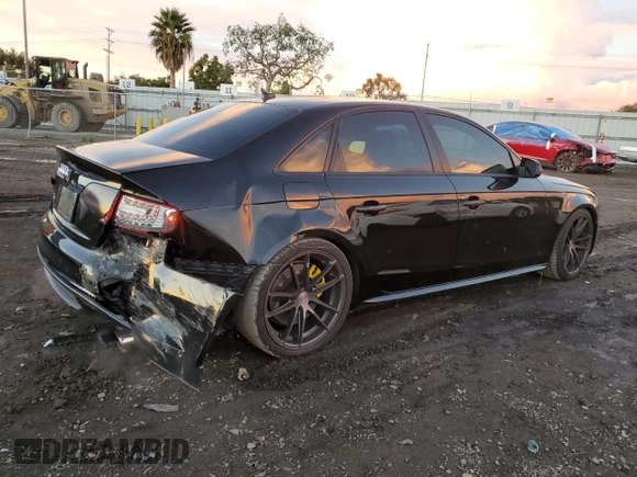 2012 Audi S4 Prestige with VIN WAUKGAFL4CA089935, listed as a Copart auction lot 72654894 with 108,864 mi miles and Salvage Title. Bid and sale history available at carsss.com. Image 3.