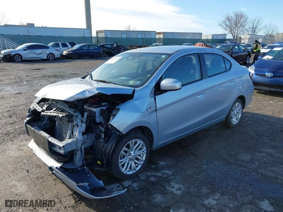 2024 Mitsubishi Mirage G4 ES with VIN ML32FUFJ5RHF12629, listed as a IAAI auction lot 41852904 with 9,433 mi miles. Bid and sale history available at carsss.com. Image 2.