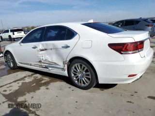 2014 Lexus LS 460 L with VIN JTHGL5EF3E5053199, listed as a Copart auction lot 88128655 with 204,969 mi miles and Salvage title. Bid and sale history available at DreamBid. Image 2.