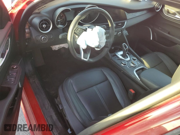 2021 Alfa Romeo Giulia with VIN ZARFAMAN9M7638923, listed as a Copart auction lot 42589685 with 16,446 mi miles and Clean title. Bid and sale history available at DreamBid. Image 8.