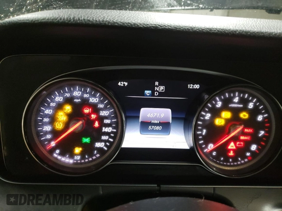 2017 Mercedes-Benz E-Class E 300 Luxury with VIN WDDZF4KB5HA151066, listed as a Copart auction lot 37743513 with 57,080 mi miles. Bid and sale history available at carsss.com. Image 9.
