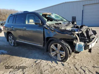2012 Toyota Highlander Limited with VIN 5TDDK3EH9CS158169, listed as a Copart auction lot 48711705 with 0 mi miles and Salvage Title. Bid and sale history available at carsss.com. Image 4.