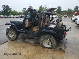 2002 Jeep Wrangler Sahara with VIN 1J4FA59SX2P747327, listed as a Copart auction lot 59515455 with 79,964 mi miles and Salvage title. Bid and sale history available at DreamBid. Image 2.