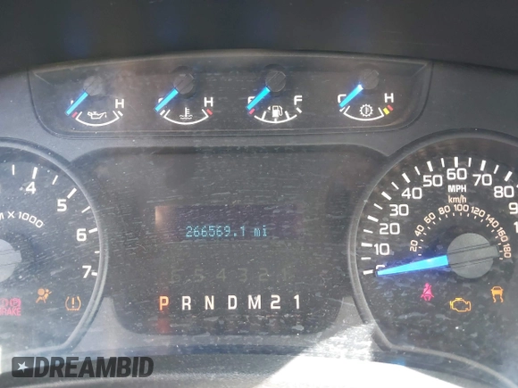 2013 Ford F-150 XL with VIN 1FTFW1CF4DKE54616, listed as a IAAI auction lot 41484839 with 266,569 mi miles and . Bid and sale history available at DreamBid. Image 7.