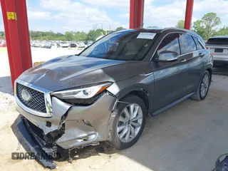 2019 Infiniti QX50 Essential with VIN 3PCAJ5M14KF107297, listed as a IAAI auction lot 42279368 with 93,168 mi miles and . Bid and sale history available at DreamBid. Image 2.