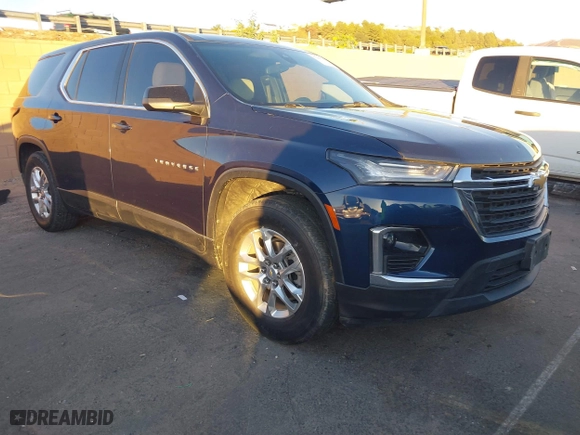 2022 Chevrolet Traverse LS with VIN 1GNERFKWXNJ136631, listed as a IAAI auction lot 41250707 with 65,324 mi miles. Bid and sale history available at carsss.com. Image 1.