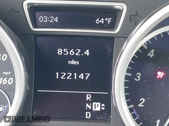 2012 Mercedes-Benz M ML 350 with VIN 4JGDA5HB5CA077443, listed as a IAAI auction lot 42093345 with 122,147 mi miles. Bid and sale history available at carsss.com. Image 15.